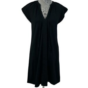 Boden‎ Millie Pom 100% Cotton Dress. Black. Size 2R. New with tags.